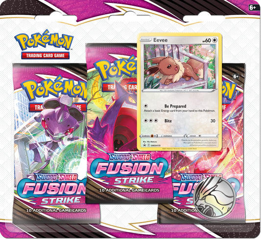 Sword & Shield: Fusion Strike - 3-Pack Blister (Eevee)